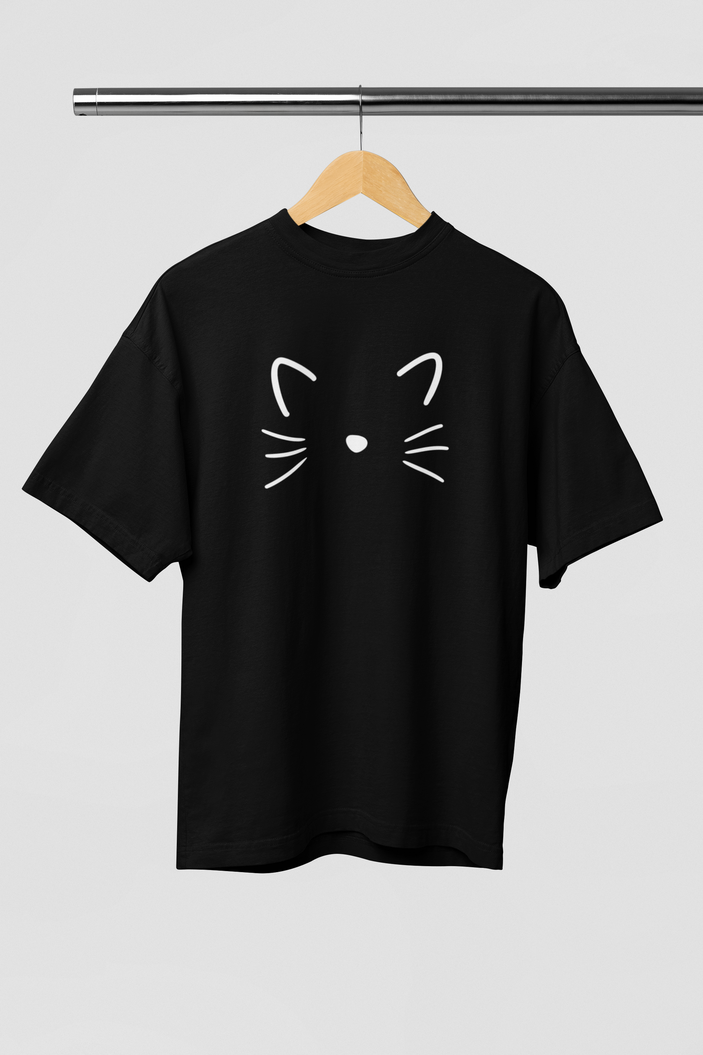 Premium cotton oversize printed T-shirt (Catlove)