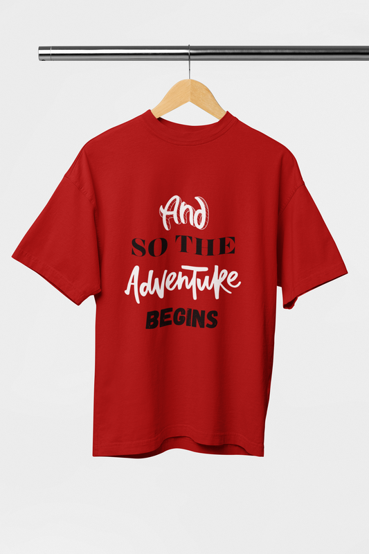 Oversized premium cotton T-shirt (Travel quotes)